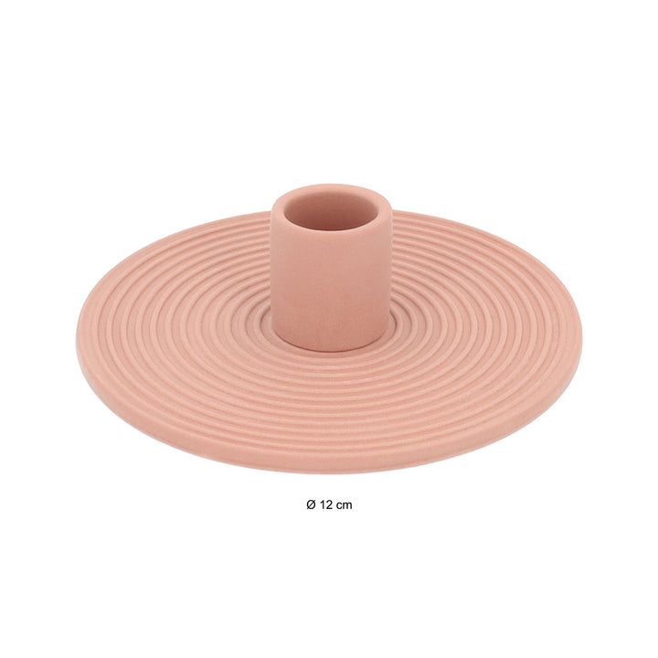 QUVIO Kaarsenstandaard rond - Keramiek - Terra Cotta (2)