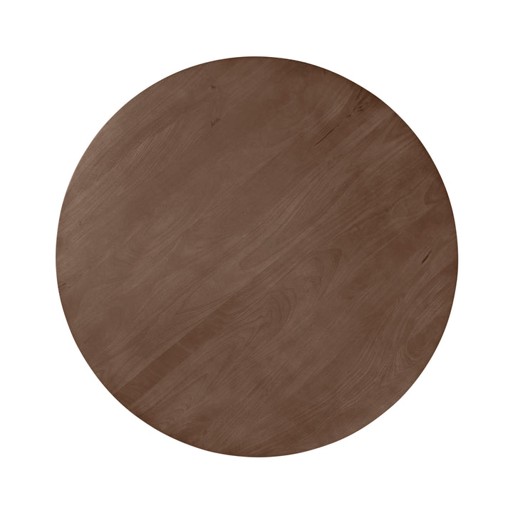 QUVIO Eettafel Sofia – Rond – Ø130 – Kruispoot – Bruin (3)