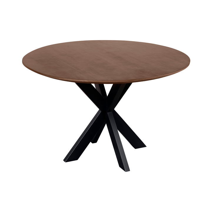 QUVIO Eettafel Sofia – Rond – Ø120 – Kruispoot – Bruin