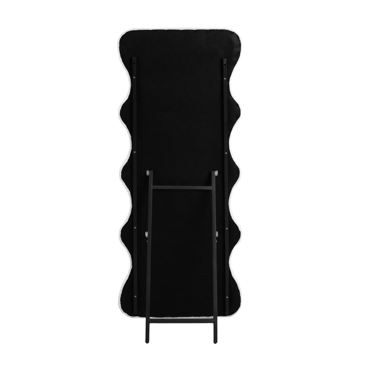 QUVIO Staande spiegel - Golvende vorm - Teddy - 160 cm - Wit (1)