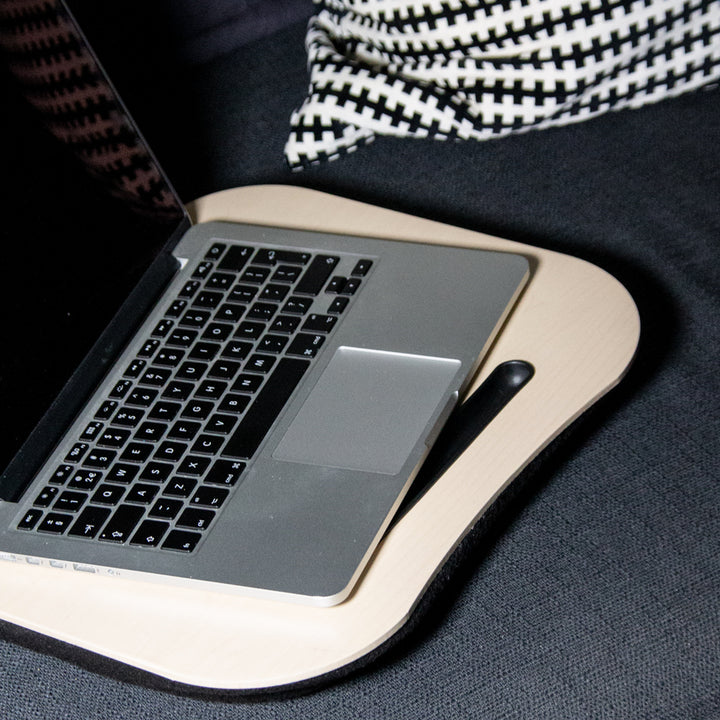 QUVIO Laptop schootkussen lichte houtlook (4)