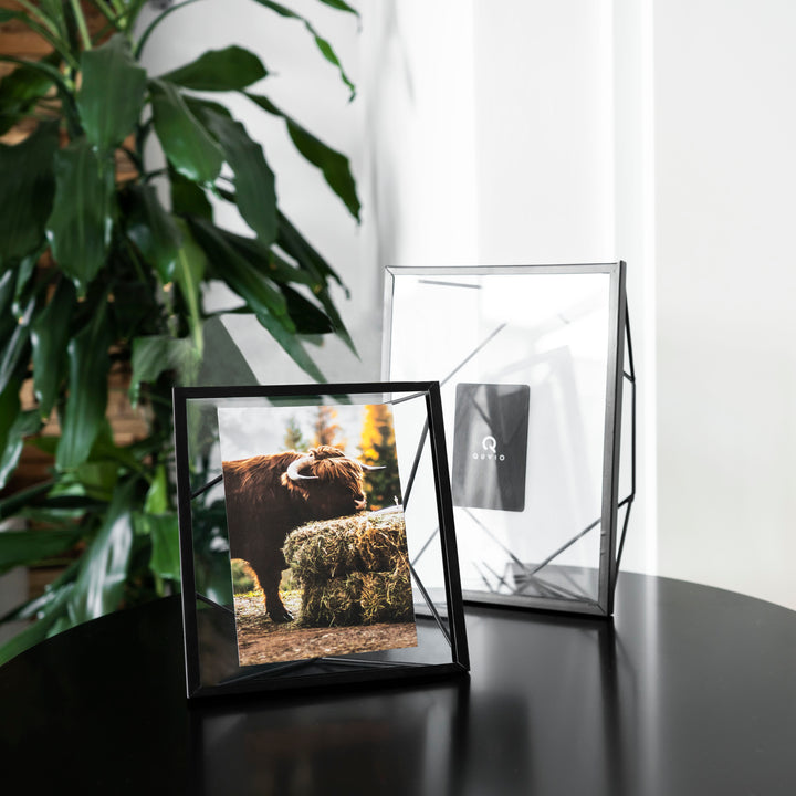 QUVIO Fotolijstje hexagon set van 3 - Zwart (6)