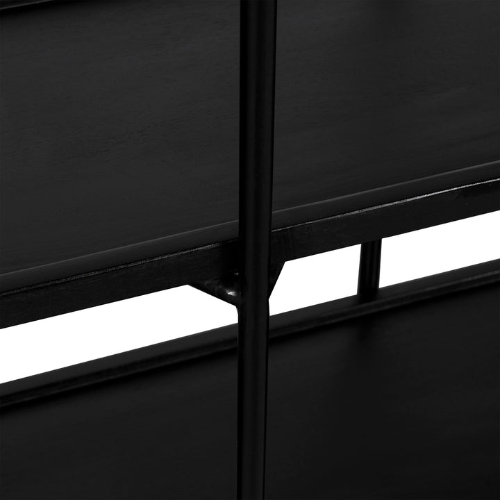 QUVIO Dressoir Luce - FSC® mangohout - 150 cm - Zwart (3)