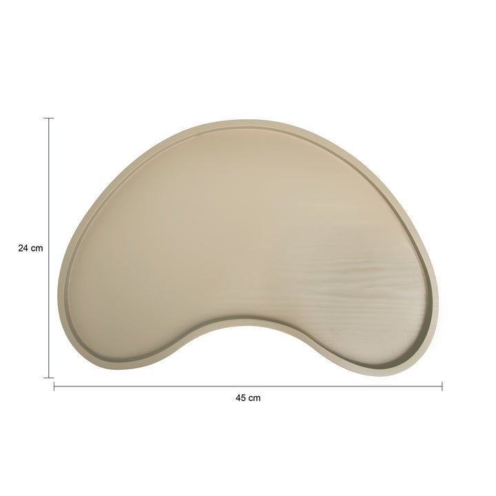 QUVIO Tray - Organisch - Hout - 45x24 cm - Bruin (4)
