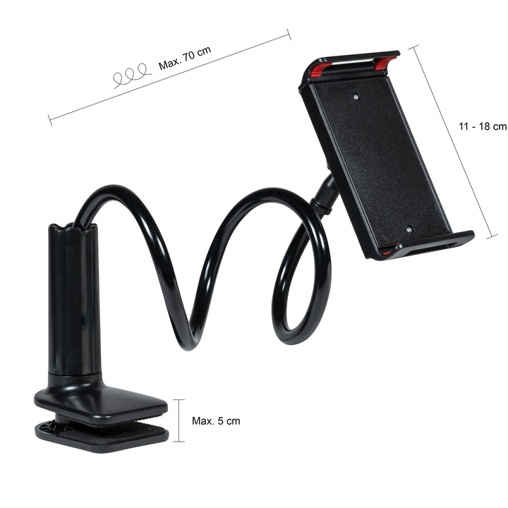 QUVIO Tablet / telefoon houder met flexibele arm (1)