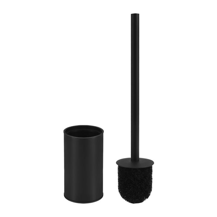 QUVIO Toiletborstelhouder met borstel - 41 x 8 cm - RVS + Plastic - Zwart (3)