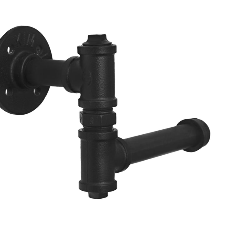 QUVIO Toiletrolhouder industrieel - Metaal - Zwart (3)
