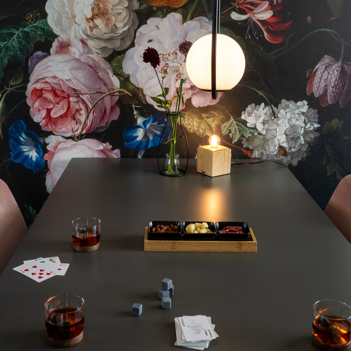 Aretica Whiskey glas met houten onderzetter - Bruin (3)