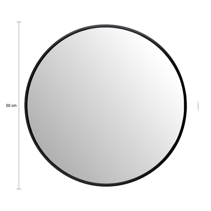 QUVIO Spiegel ø50 cm - Rond - Zwart (1)