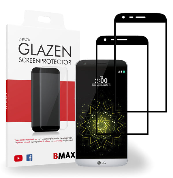 2-pack BMAX LG G5 Screenprotector - Gehard glas - Full Cover