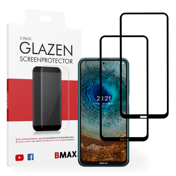 2-pack BMAX Nokia X10 Screenprotector - Gehard glas - Full Cover