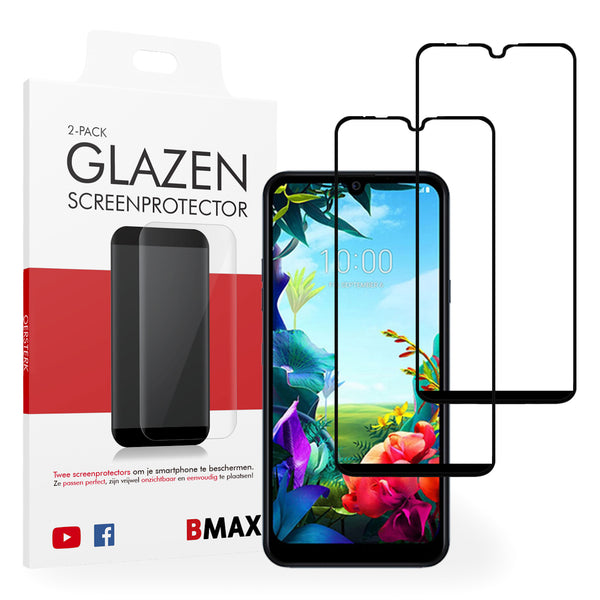 2-pack BMAX LG K40s Screenprotector - Gehard glas - Full Cover