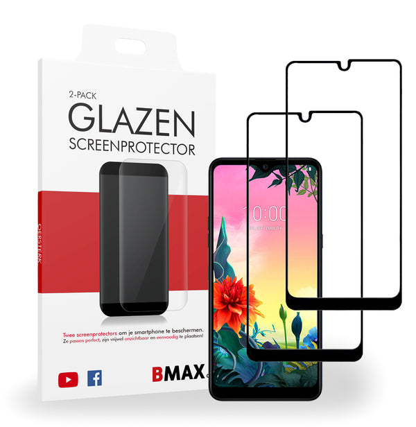 2-pack BMAX LG K50s Screenprotector - Gehard glas - Full Cover