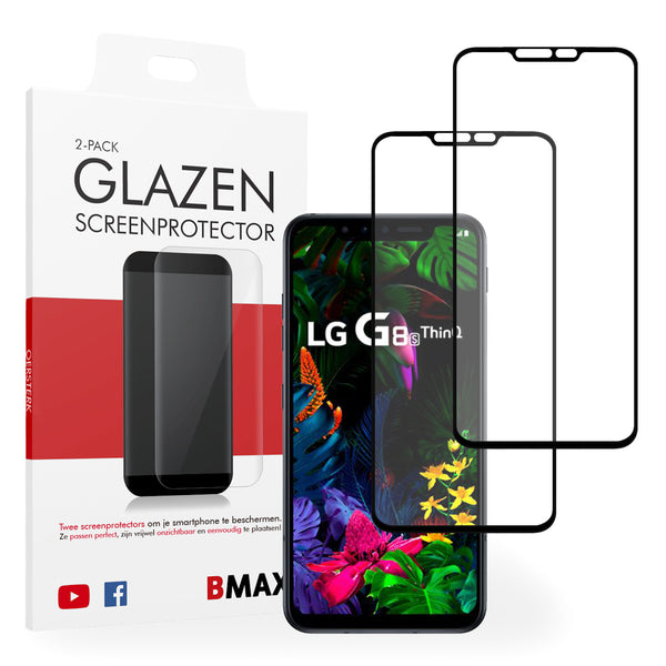 2-pack BMAX LG G8s ThinQ Screenprotector - Gehard glas - Full Cover