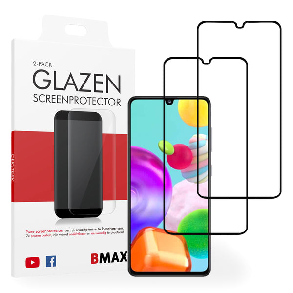 2-pack BMAX Samsung Galaxy A41 Screenprotector - Gehard glas - Full Cover