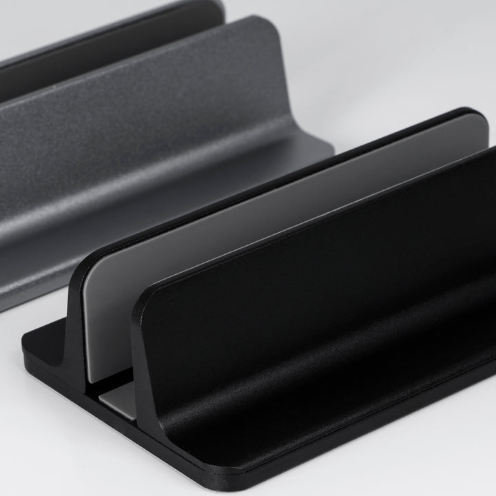 QUVIO Verticale laptop standaard aluminium zwart (4)