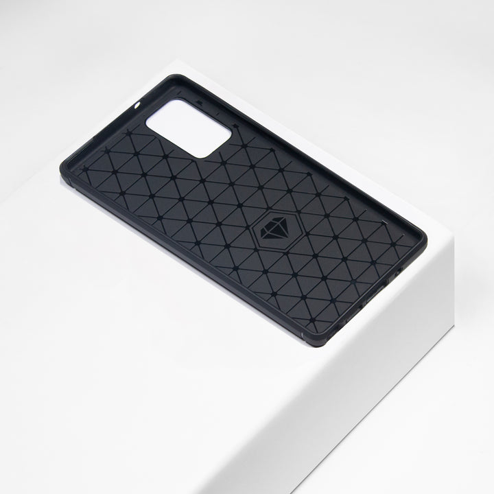 BMAX Carbon soft case hoesje voor Samsung note 20 - Black/Zwart (2)