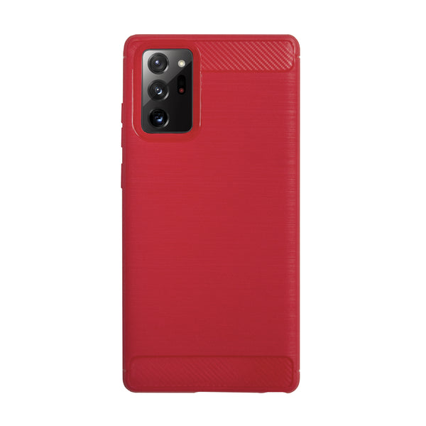 BMAX Carbon soft case hoesje voor Samsung note 20 - Red/Rood