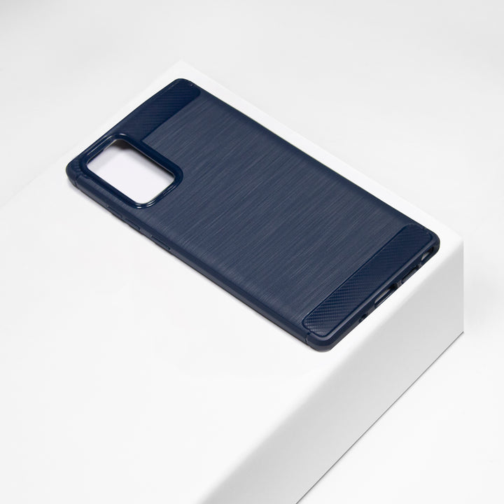 BMAX Carbon soft case hoesje voor Samsung note 20 - Blue/Blauw (1)