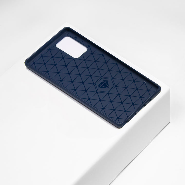 BMAX Carbon soft case hoesje voor Samsung note 20 - Blue/Blauw (2)