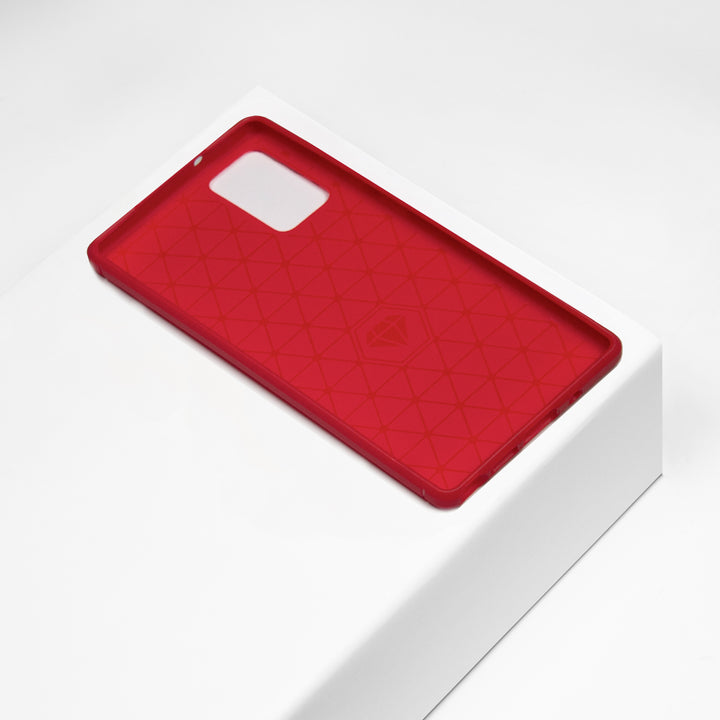 BMAX Carbon soft case hoesje voor Samsung note 20 - Red/Rood (2)