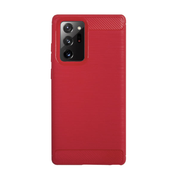 BMAX Carbon soft case hoesje voor Samsung note 20 ultra - Red/Rood