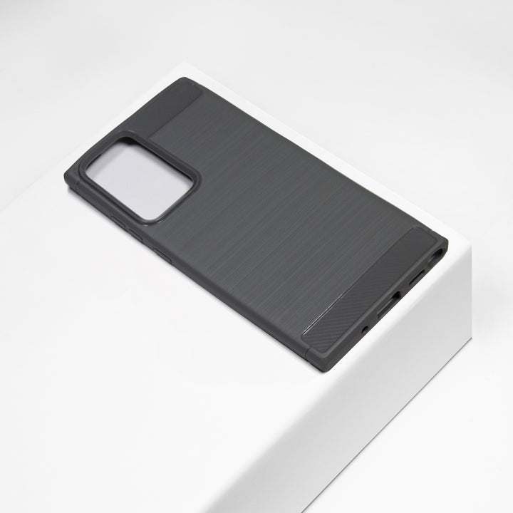 BMAX Carbon soft case hoesje voor Samsung note 20 ultra - Grey/Grijs (1)