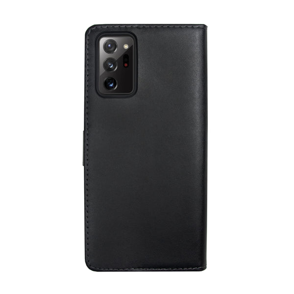 BMAX Leren flip case hoesje voor Samsung Note 20 - Zwart / Black