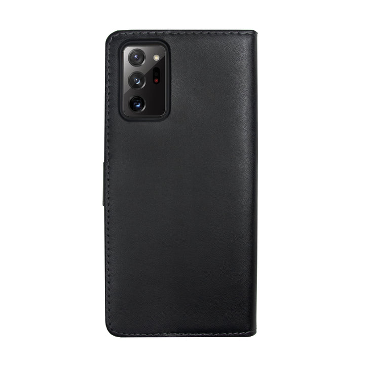 BMAX Leren flip case hoesje voor Samsung Note 20 - Zwart / Black