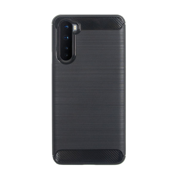 BMAX Carbon soft case hoesje voor One Plus Nord - Grey/Grijs