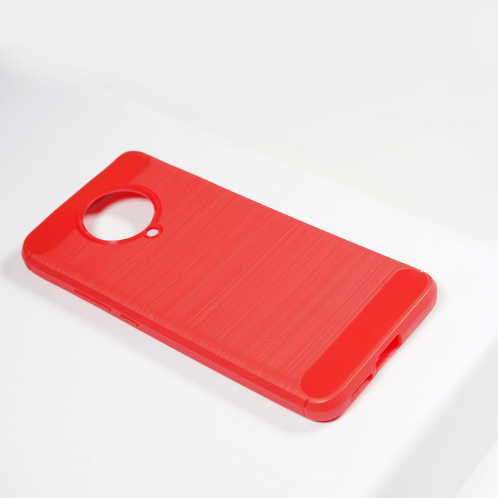 BMAX Carbon soft case hoesje voor Xiaomi Poco F2 Pro Red/Rood (1)