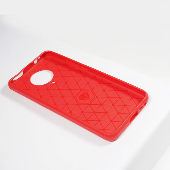 BMAX Carbon soft case hoesje voor Xiaomi Poco F2 Pro Red/Rood (2)