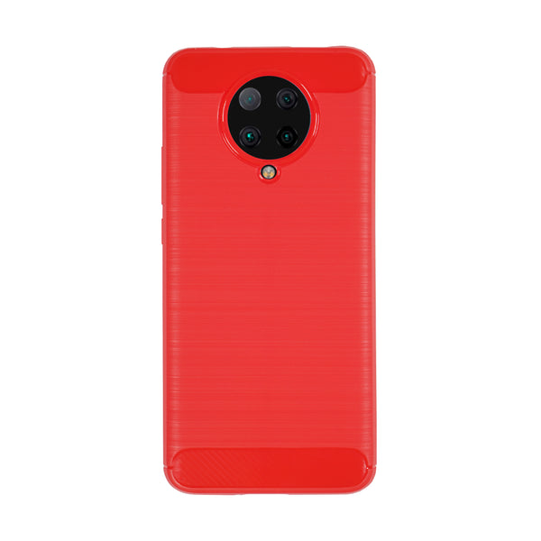 BMAX Carbon soft case hoesje voor Xiaomi Poco F2 Pro Red/Rood