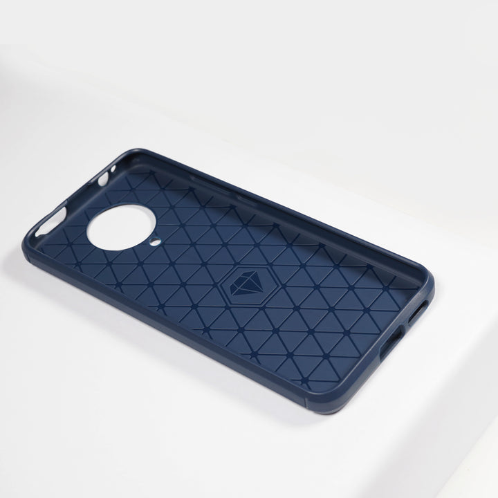 BMAX Carbon soft case hoesje voor Xiaomi Poco F2 Pro - Blue/Blauw (2)