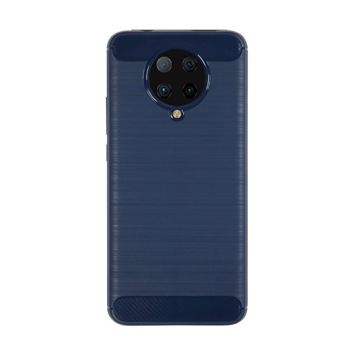 BMAX Carbon soft case hoesje voor Xiaomi Poco F2 Pro - Blue/Blauw