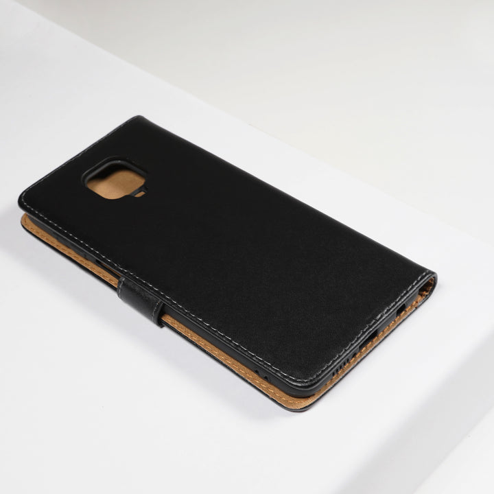 BMAX Leren flip case hoesje voor Xiaomi Redmi Note 9 Pro - Black/Zwart (2)