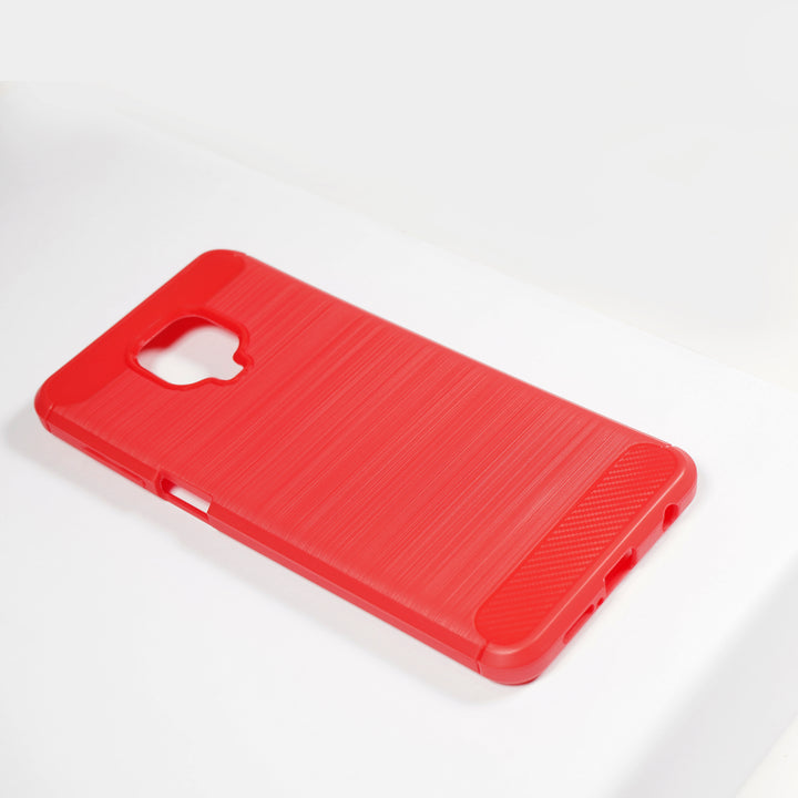 BMAX Carbon soft case hoesje voor Xiaomi Redmi Note 9 Pro Red/Rood (1)