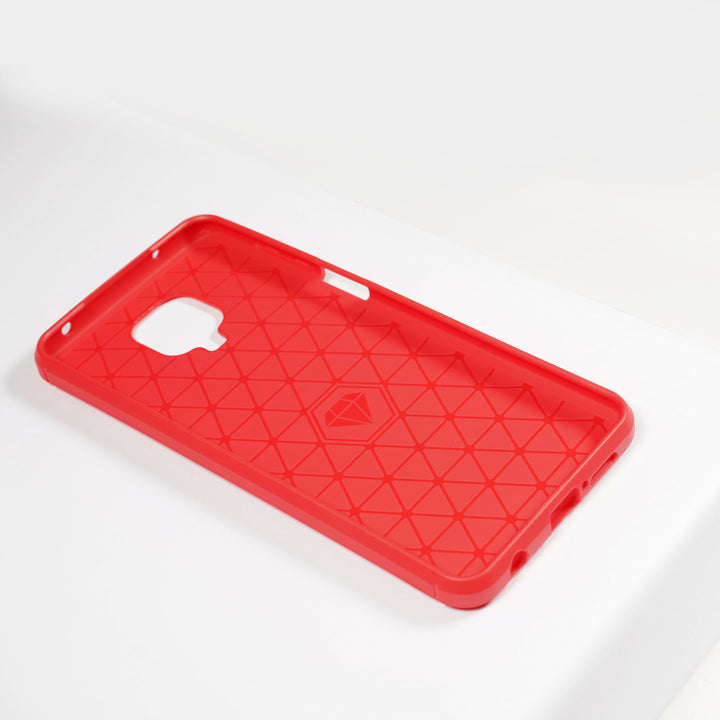 BMAX Carbon soft case hoesje voor Xiaomi Redmi Note 9 Pro Red/Rood (2)