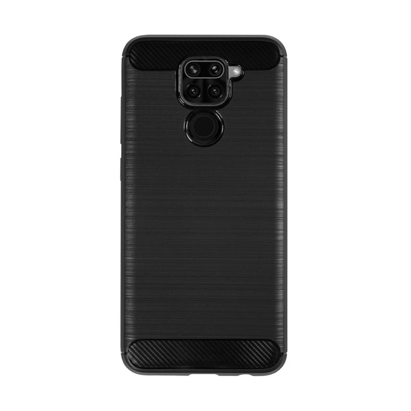 BMAX Carbon soft case hoesje voor Xiaomi Redmi Note 9- Black/Zwart