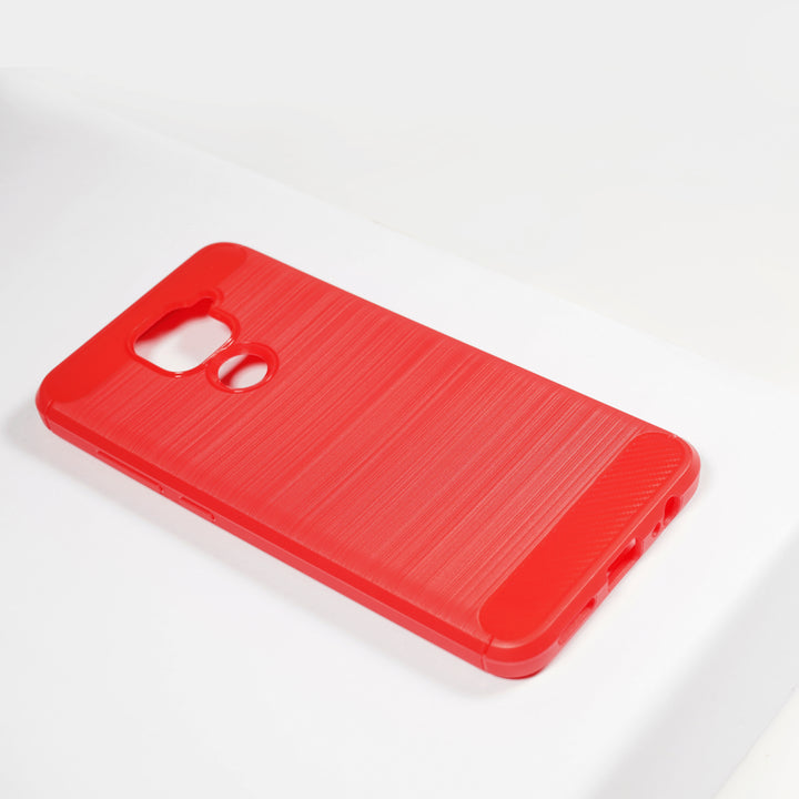 BMAX Carbon soft case hoesje voor Xiaomi Redmi Note 9 - Red/Rood (1)