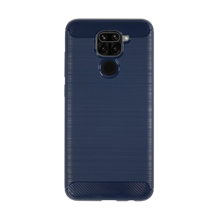 BMAX Carbon soft case hoesje voor Xiaomi Redmi Note 9 Pro- Blue/Blauw