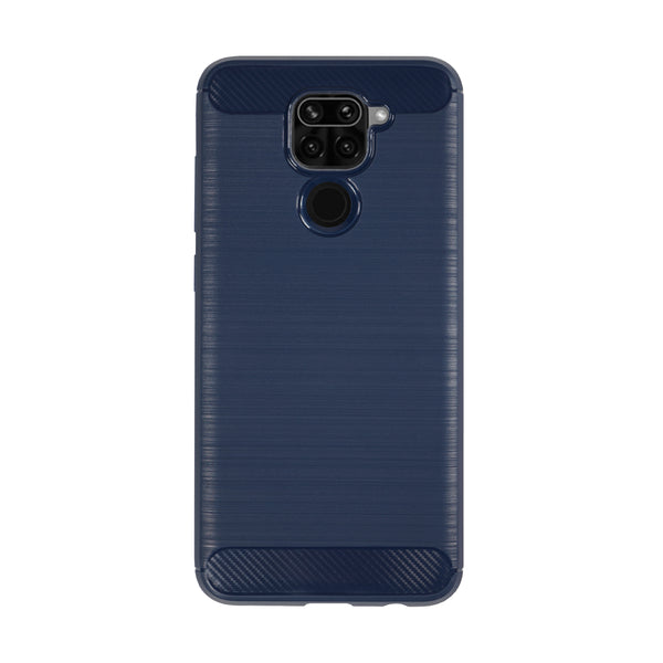 BMAX Carbon soft case hoesje voor Xiaomi Redmi Note 9 - Blue/Blauw