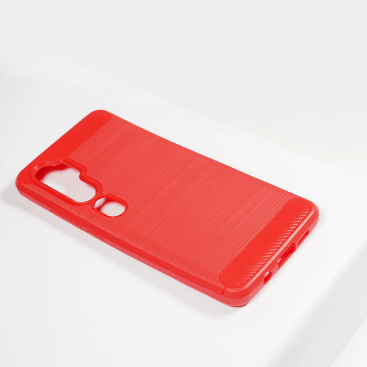BMAX Carbon soft case hoesje voor Xiaomi Mi Note 10 Pro - Red/Rood (1)