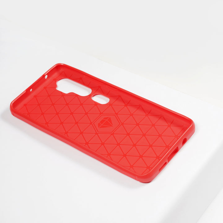 BMAX Carbon soft case hoesje voor Xiaomi Mi Note 10 Pro - Red/Rood (2)