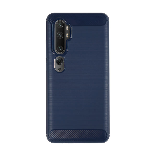 BMAX Carbon soft case hoesje voor Xiaomi Mi Note 10 - Blue/Blauw