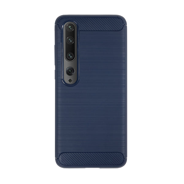 BMAX Carbon soft case hoesje voor Xiaomi Mi 10 - Blue/Blauw