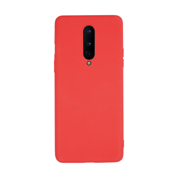 BMAX Essential matte case OnePlus 8 Hoesje - Red/Rood