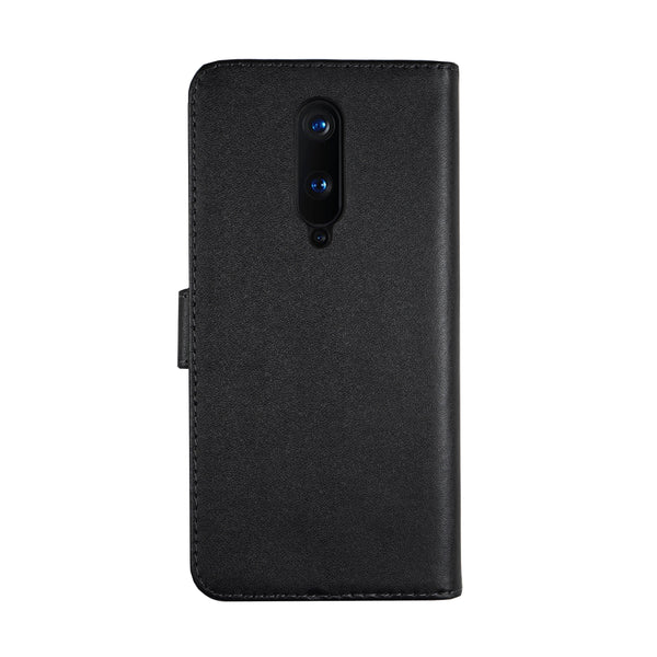 BMAX Leren flip case hoesje voor OnePlus 8 - Black/Zwart