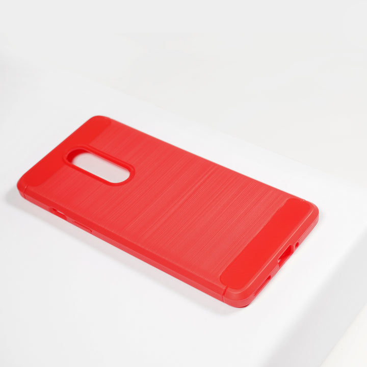 BMAX Carbon soft case hoesje voor OnePlus 8 - Red/Rood (1)