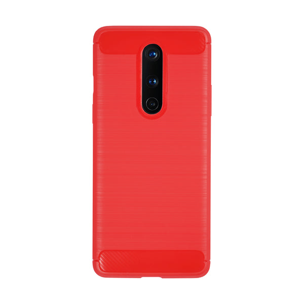 BMAX Carbon soft case hoesje voor OnePlus 8 - Red/Rood